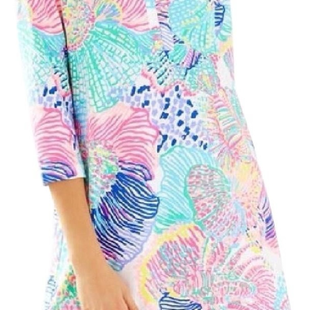 Lilly Pulitzer Roar Of The Sea Ali Dress Long Sleeve Dress with V-Neck - Picture 2 of 7